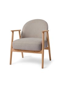 Tchibo - Křeslo s područkami a konstrukcí ze dřeva - barva: béžová