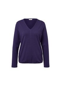 Tchibo - Strukturovan&eacute; triko s dlouh&yacute;m ruk&aacute;vem - pro ženy - vel. XXL 52/54 - barva: fialov&aacute;