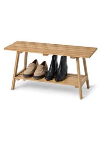 Tchibo - Bambusová lavice »Holt« s lamelovými prvky - barva: hnědá