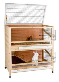 Kleintierkäfig Indoor Deluxe Doppelstöckig 115x60x118 cm