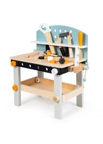 ecotoys Dřevěn&aacute; d&iacute;lna pro děti, pracovn&iacute; s n&aacute;stroji, 38 prvků ecotoys