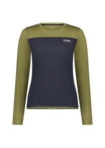 Mons Royale Women's Diversion Merino Bike Jersey L/S Cycling jersey Women (S, olive/blue)