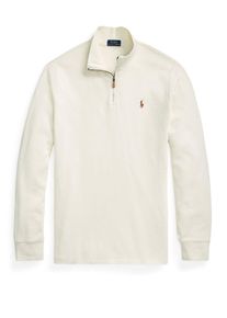 Velk&eacute; Velikosti - Polo Ralph Lauren - Žebrovan&yacute; svetr Troyer s malou v&yacute;&scaron;ivkou hr&aacute;če p&oacute;la - 5XL - B&iacute;l&aacute;