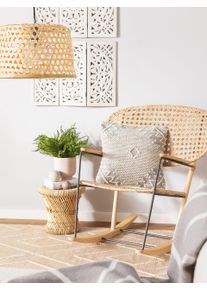 benuta Pure Sydney Světle &scaron;ed&aacute; 45x45 cm Abstrakt,Berber,Geometrick&eacute;, Kilim,Tradičn&iacute;