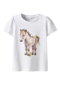 NAME IT Dívka Tričko 'NMFHani' hnědá / žlutá / bílá 92