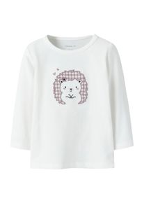 NAME IT Tričko 'NBFOLPA' mokka / tmavě hnědá / bílá 62