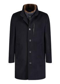 Velk&eacute; Velikosti - Roy Robson - Vlněn&yacute; vatovan&yacute; kab&aacute;t s ka&scaron;m&iacute;rem a pro&scaron;&iacute;vanou vsadkou - 58 - Modr&aacute;