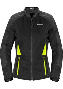 Spidi Super Net T321, protector jacket women , color: Black/Neon-Yellow , size: M