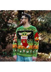 Grogu mit Mando Strickpullover - Star Wars The Mandalorian - M - Mehrfarbig