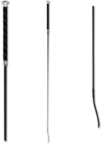 Waldhausen Dressurgerte mit Veloursgriff, schwarz, 110cm