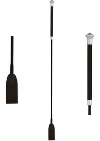 Waldhausen Noblesse Springgerte, schwarz/silber, 75cm