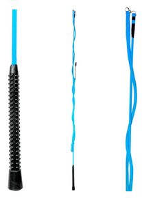 Waldhausen Longierpeitsche, einteilig, azurblau, 180cm
