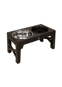 TIAKI výškově nastavitelná dvojitá mísa se 4 stupni 1,2 l, cca D44xŠ24xV8cm pes