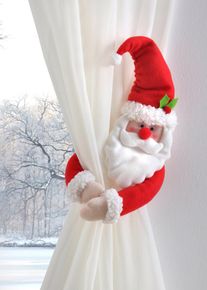 Dekorační spona se Santa Klausem (2 ks v balení) | Červená | Vel. 35 cm | bonprix