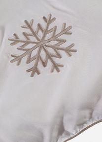 Přikrývka s péřovým omakem sněhové vločky extra teplá | Bílá | Vel. 135x200 cm | mikrovlákno| bonprix