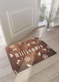 Rohožka s vánočním motivem | Hnědá | Vel. 38x59 cm | bonprix