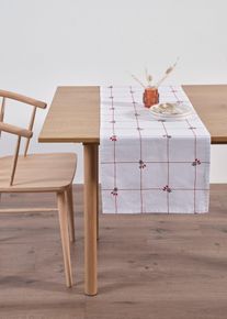 Běhoun na stůl z organické bavlny | Béžová | Vel. 30x180 cm | 100% bavlna| bonprix