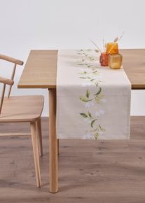 Běhoun na stůl z organické bavlny | Bílá | Vel. 30x180 cm | 100% bavlna| bonprix