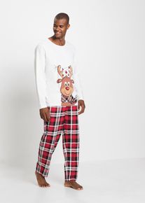 Pyžamo s dlouh&yacute;m ruk&aacute;vem z čist&eacute; organick&eacute; bavlny | B&iacute;l&aacute; | Vel. 44/46 (S) | 100% bavlna| bonprix