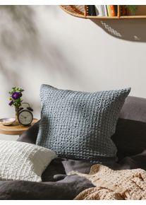 benuta Pop Cloe Modr&aacute;/&Scaron;ed&aacute; 45x45 cm &Uacute;leva