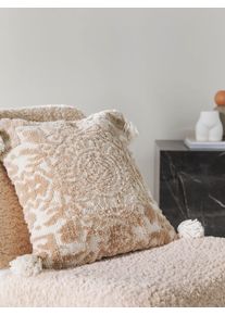 benuta Nest Elias B&eacute;žov&aacute; 45x45 cm Ornament,Tradičn&iacute;,S tř&aacute;sněmi,Směs struktur