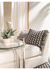 benuta Pure Pol&scaron;t&aacute;ř Morty Čern&aacute;/B&iacute;l&aacute; 40x40 cm Geometrick&eacute;