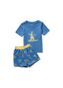 Tchibo - Dětsk&eacute; kr&aacute;tk&eacute; pyžamo - p&aacute;nsk&eacute;|d&aacute;msk&eacute; - vel. 122/128 - barva: modr&aacute;/s potiskem