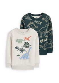 C&Amp;A Multipack 2 ks-dinosauři-mikina, Béžové, Größe: 134