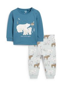 C&Amp;A Motivy ledních medvědů a vlků-pyžamo pro miminka-2dílné, Modré, Größe: 68