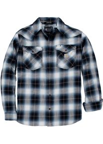 Carhartt Montana Rugged Flex Snap Front, shirt , color: Grey/Blue/Black (N04) , size: XXL