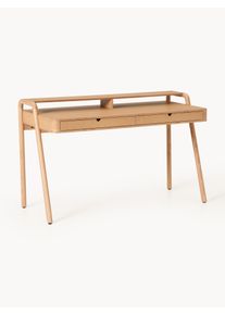 Psací stůl Evrak Béžová Dřevo, Masivní dřevo Š 139 cm, H 65 cm | Westwing Collection