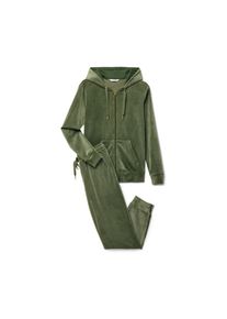 Tchibo - Dom&aacute;c&iacute; souprava z ply&scaron;ov&eacute;ho &uacute;pletu - pro ženy - vel. S 36/38 - barva: zelen&aacute;