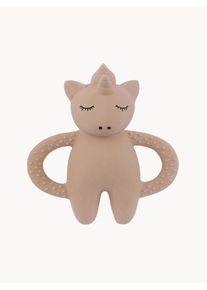 Konges Slojd Ručně malované gumové kousátko Rose Růžová, Pudrová Š 10 cm, V 13 cm