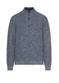 Velk&eacute; Velikosti - Camel Active - Pleten&yacute; pulovr Troyer z bavlněn&eacute; směsi - 3XL - Modr&aacute;