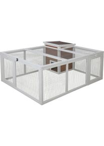 KERBL Pet Freilaufgehege mit integriertem Unterschlupfhaus, 132x102x59cm