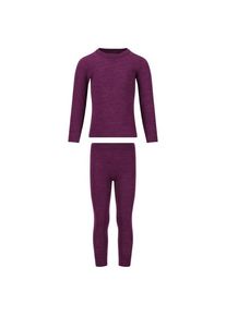 ZIG ZAG Kid's Terry Merino Wool Ski Underwear Merino base layer Kids (104/110, purple)