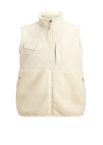 Velk&eacute; Velikosti - Polo Ralph Lauren - Vesta z teddy fleecu s nylonov&yacute;mi akcenty a n&aacute;&scaron;ivkou s logem - XXL - B&iacute;l&aacute;