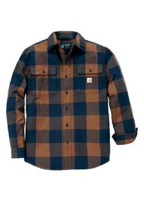 Carhartt L/S Plaid Shirt Shirt Men (S, brown)