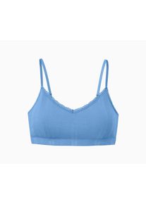 Tchibo - Podprsenka ze žebrovaného materiálu - pro ženy - vel. XS 32/34 - barva: modrá