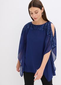 Tunika s pajetkami | Modr&aacute; | Vel. 46 | bonprix