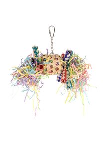 TIAKI Hračka z bambusu a papíru k trhání 18x13x12 cm pro ptáky