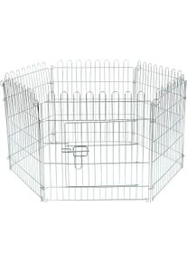 KERBL Pet Freilaufgehege, 6 Elemente à 56,5x56,5cm, mit Tür