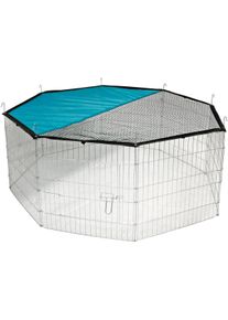 KERBL Pet Freilaufgehege, 8 Elemente à 57x56cm, mit Tür und Netz
