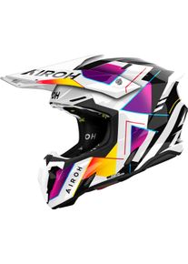 Airoh Twist 3 Rainbow, motocross helmet , color: White/Black/Pink/Yellow , size: XXL
