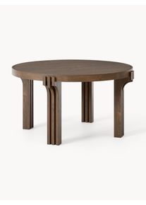 Kulatý dřevěný jídelní stůl Nolan, různé velikosti Hnědá Dřevo, Masivní dřevo Ø 144 cm | Westwing Collection