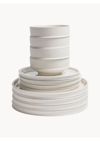 Serax Sada porcelánového nádobí s reaktivní glazurou Dune, pro 4 osoby (12 dílů) Bílá Porcelán Pro 4 osoby (12 dílů)