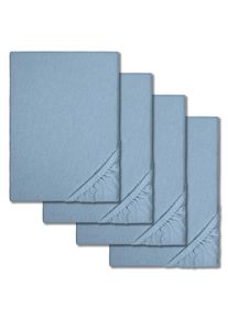 Lastikli &ccedil;arşaf kışlık polar mavi 180 x 190 - 200 x 200 cm 4'l&uuml; paket halinde