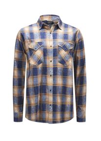 Velké Velikosti - Replay - Kostkovaná oversize košile s obnošeným vzhledem - 3XL - Olive