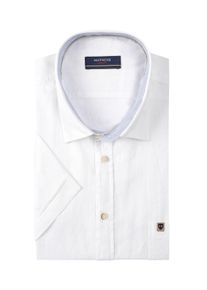 Velk&eacute; Velikosti - Hatico - Lehk&aacute; průsvitn&aacute; ko&scaron;ile s kr&aacute;tk&yacute;m ruk&aacute;vem a se lnem - 3XL - B&iacute;l&aacute;