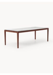 Jídelní stůl s deskou v mramorovém vzhledu Jackson, různé velikosti Bílá Dřevo, Keramika, Mramor, Masivní dřevo Š 235 cm, V 100 cm | Westwing